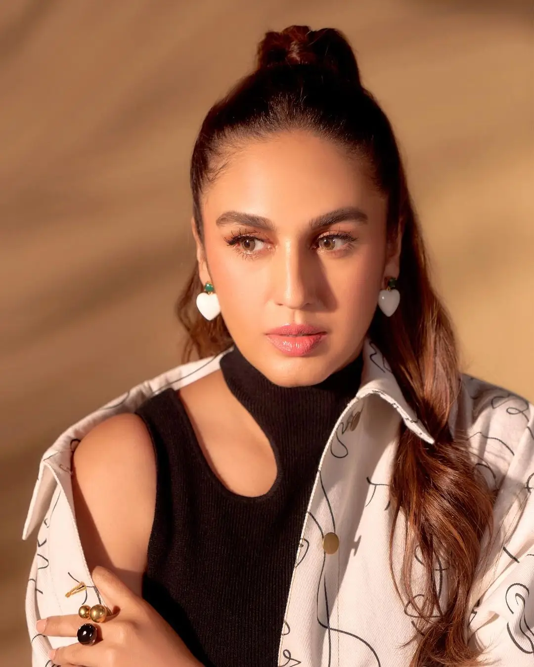 Mumbai Actress Huma Qureshi Photoshoot in White Coat Pant